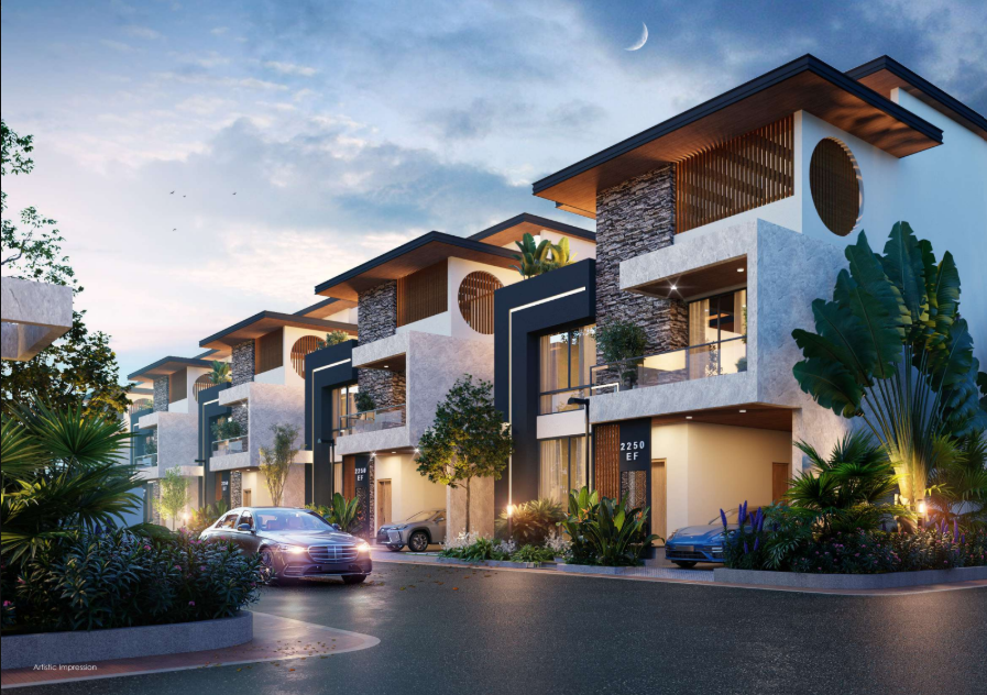 Ellegenza Purple Crest villa streetscape