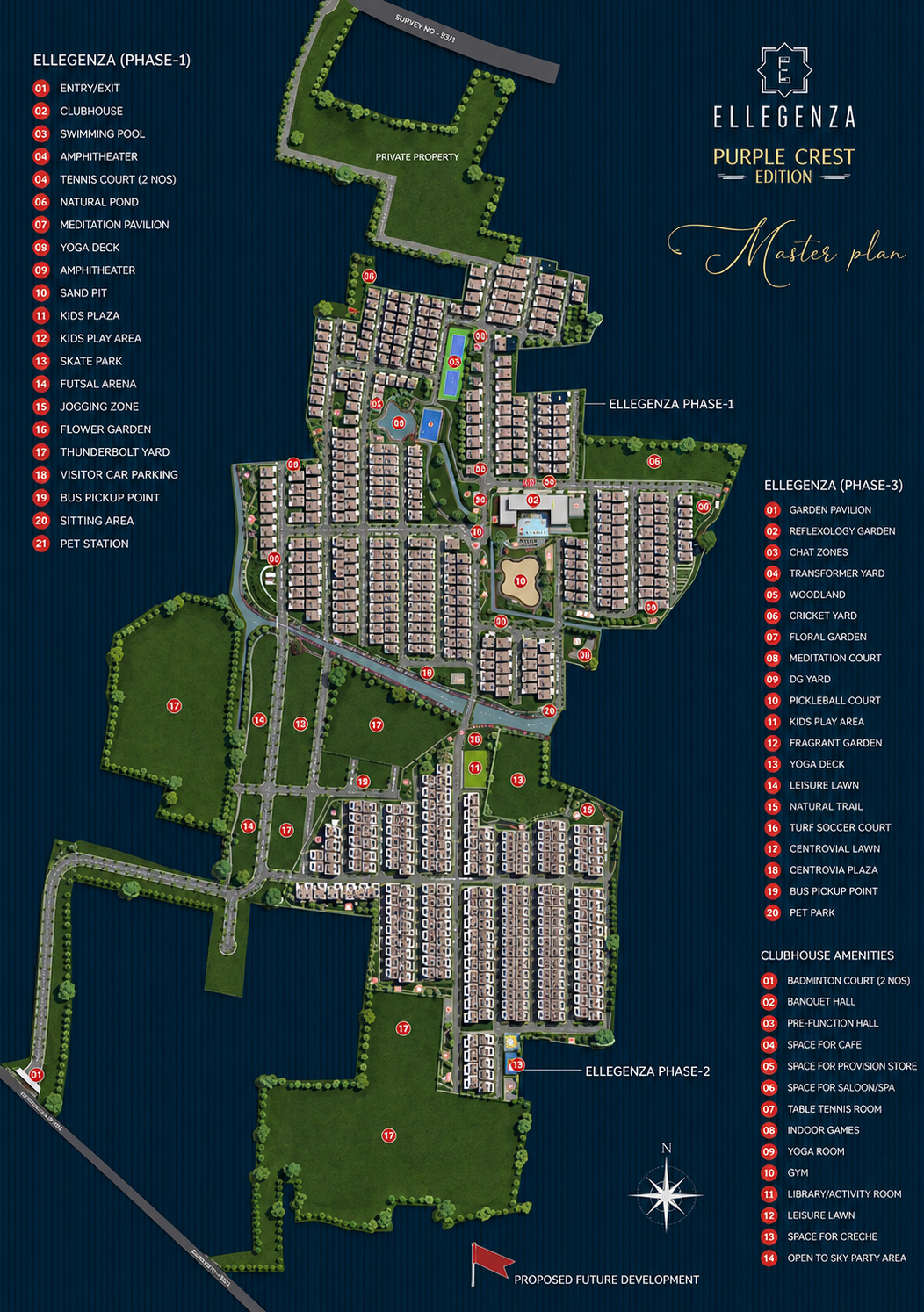 Ellegenza Purple Crest master plan