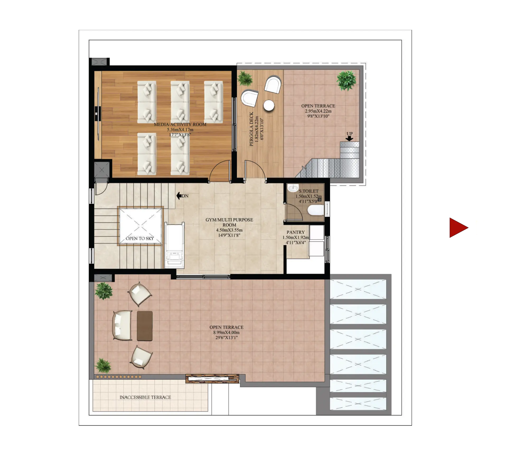 Type B East Facing second floor plan